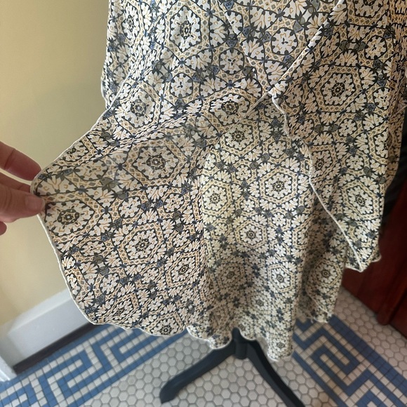 Robbie Bee | Sleeveless Geo/Floral Print Belted Midi Dress, Size 14 - Picture 7 of 12